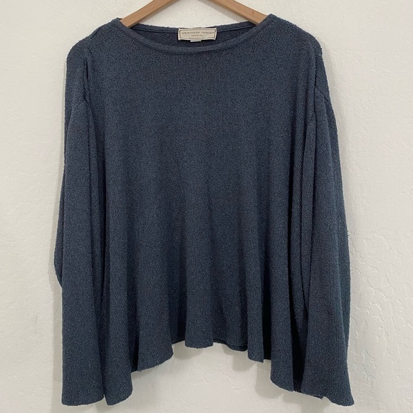 French Rags Vintage Women’s 4 Oversized Knit Lagenlook Flowy Cascade Sweatshirt - Picture 2 of 5